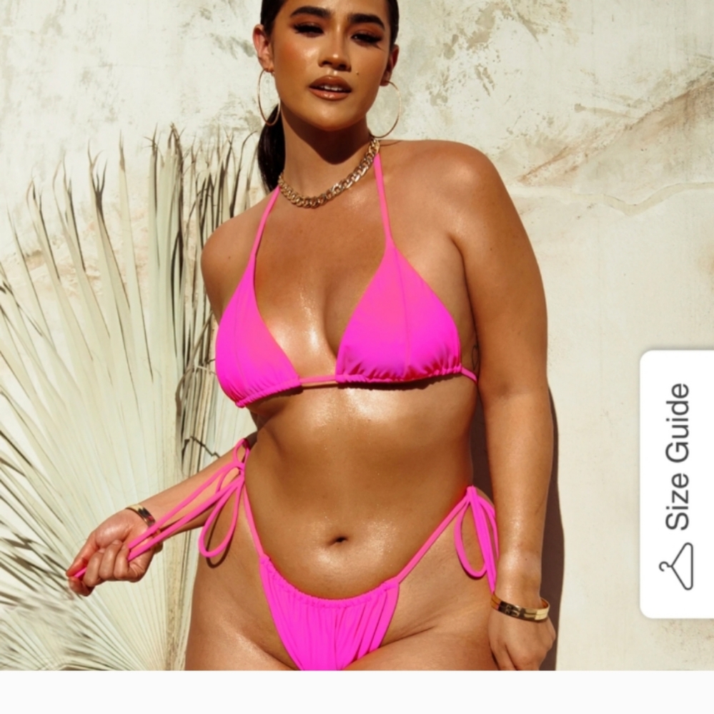 Neon pink bikini by Matte collection sz XL